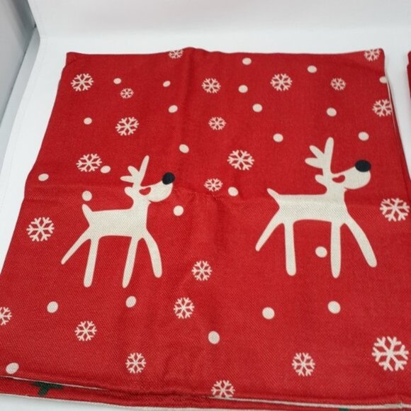 Decorative Holiday Thro Pillow Covers | Set of 4 | 18"x18" | Cotton Linen Blend - Picture 6 of 9